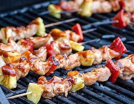 کباب مرغ و آناناس