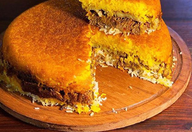 ته‌چین گوشت و بادمجان