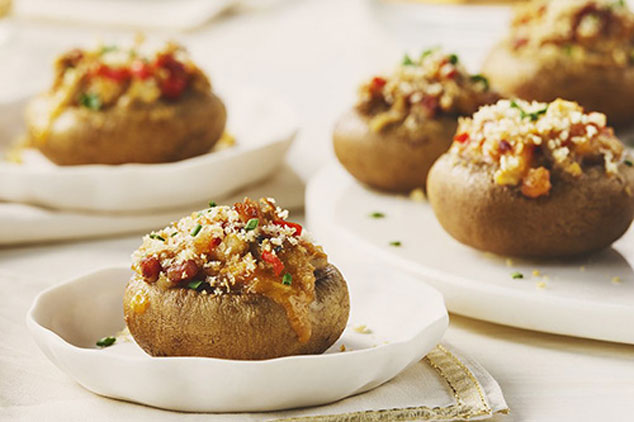 دلمه قارچ و مرغ