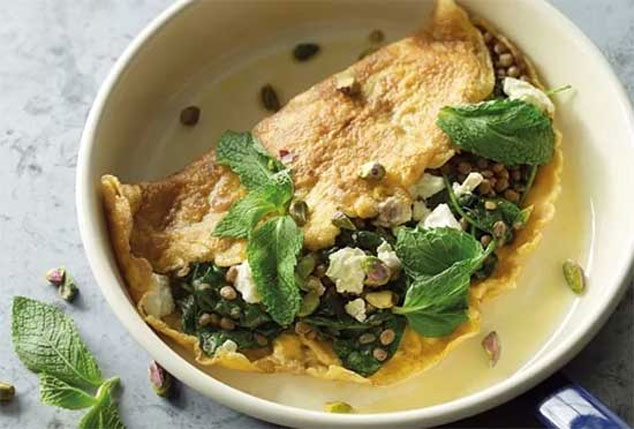 املت عدس و سبزیجات