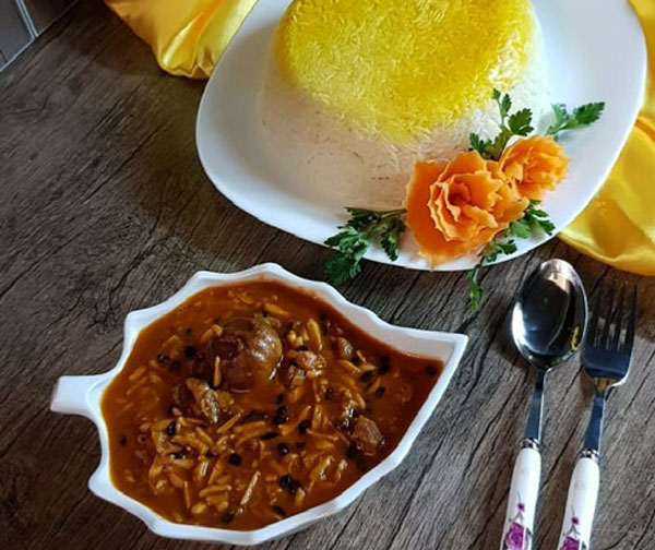 خورش خلال بادام کرمانشاهی