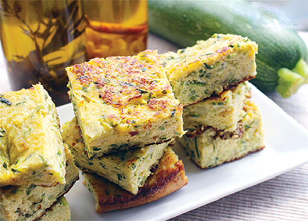 کوکوی مرغ و قارچ با طعم پیازچه