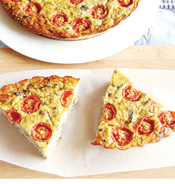 کوکوی گوجه گیلاسی و سیب زمینی