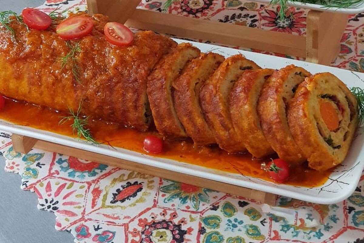طرز تهیه رولت مرغ