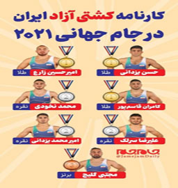 کارنامه کشتی آزاد ایران در جام جهانی ۲۰۲۱