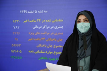 فوت ۹۱ بیمار مبتلا به کرونا در شبانه روز گذشته