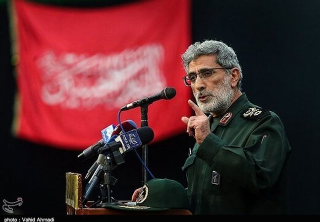 پیام سردار قاآنی به اسرائیل و آمریکا در مراسم تشییع پیکر سردار حجازی