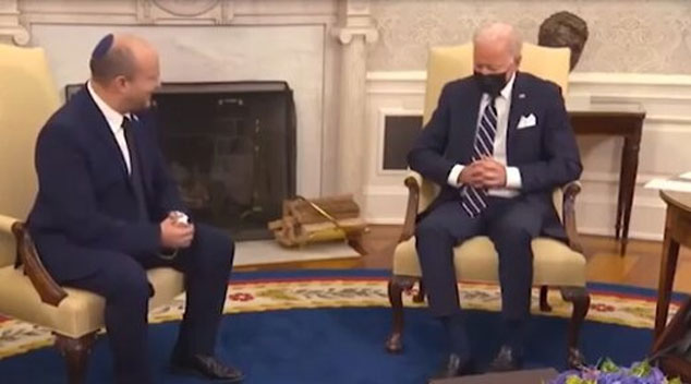 چرت زدن بایدن در دیدار با بنت