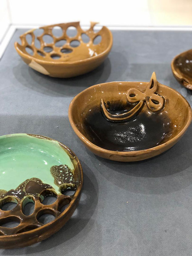 نمایشگاه آثار معرق کاشی و سفال اشک آذین