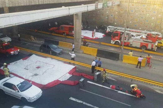 لحظات پرالتهاب در بزرگراه امام علی (ع) برای جلوگیری از اقدام به خودکشی