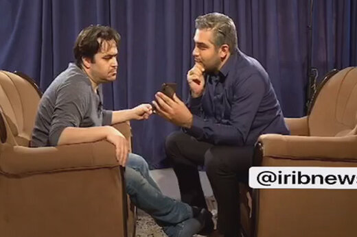 گفتگوی گزارشگر تلویزیون با روح الله زم