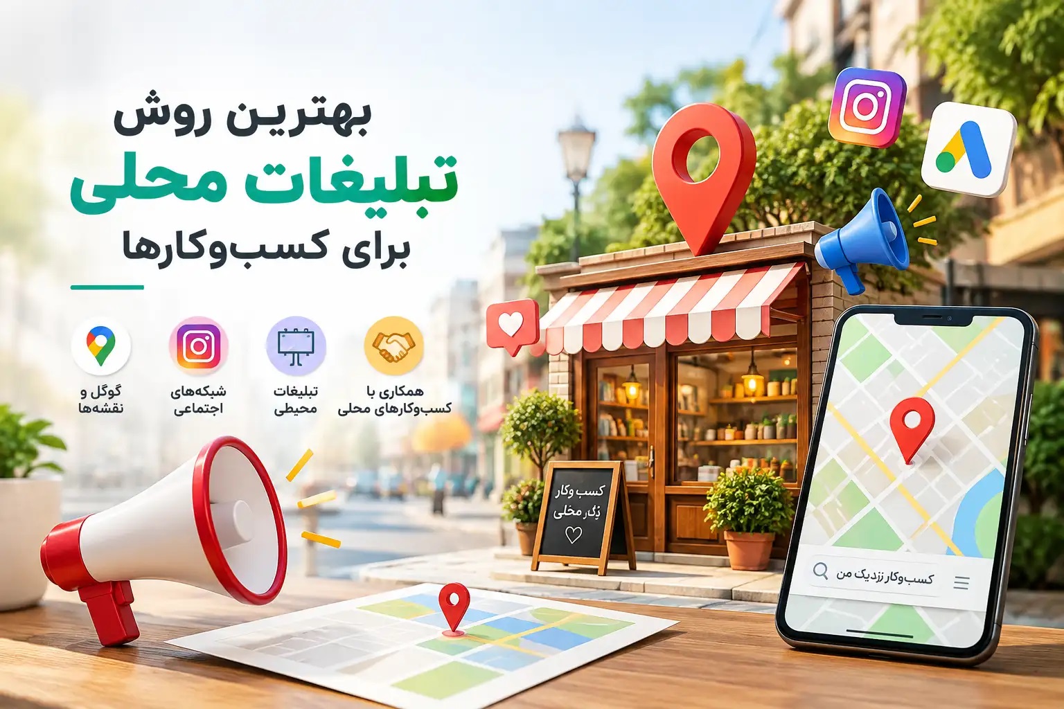 بهترین روش تبلیغات محلی برای کسب‌وکارها | 7 روش مؤثر برای جذب مشتری