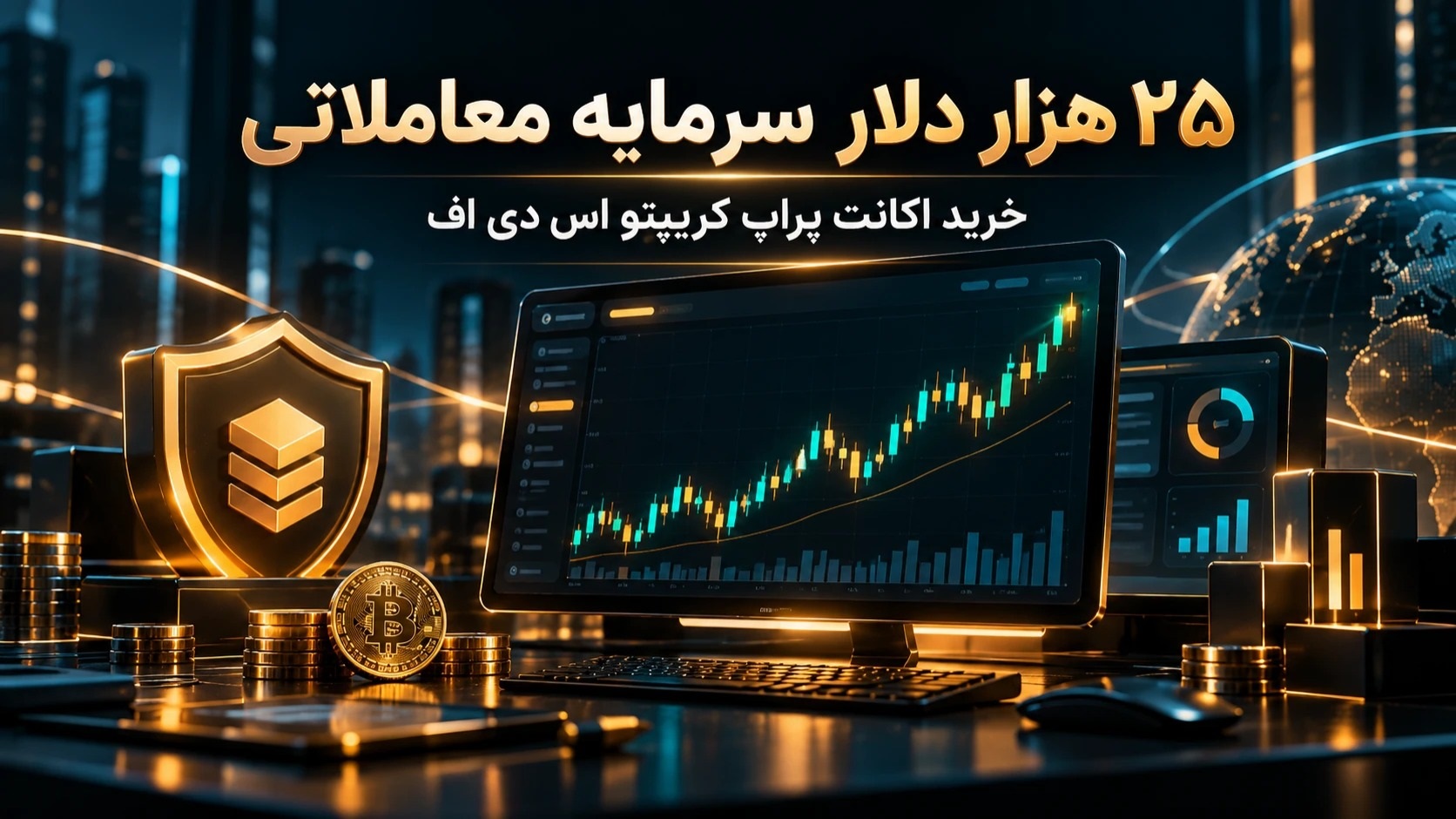 آموزش دریافت ۲۵ هزار دلار سرمایه معاملاتی با خرید اکانت پراپ کریپتو اس دی اف