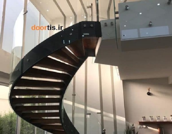 قیمت خرید نرده شیشه ای پله درتیس