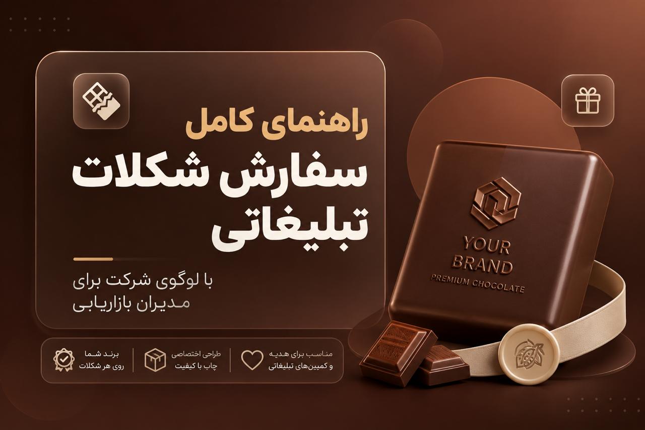 راهنمای کامل سفارش شکلات تبلیغاتی با لوگوی شرکت برای مدیران بازاریابی